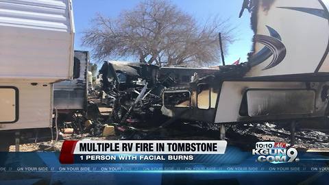 Four families displaced after RVs catch fire in Tombstone
