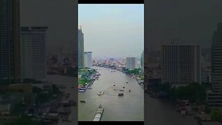 Bangkok is going slowly under Chao Phraya River 🇹🇭 #bangkok #thailand #bangkokdrone