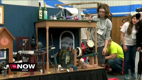 Students unveil machines in Rube Goldberg competition