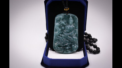 Kuan Yin Rides a Dragon #kuanyin #buddha #jade #jewelry #necklace #giftideas