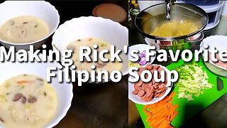 Cooking My Foreign Husband's Favorite Filipino Soup (Sopas) Chicken Macaroni Soup