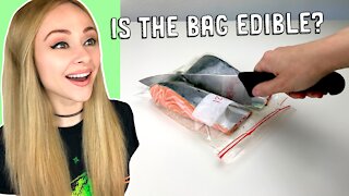 Making a CAKE that looks like a bag of SALMON!