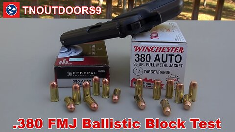 .380 FMJ Ballistic Block Shots