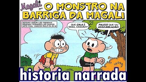 Magali em-O monstro na barriga da Magali | Gibis do Rapha