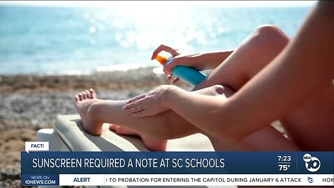 Children in South Carolina can bring sunscreen to school without doctor's note?