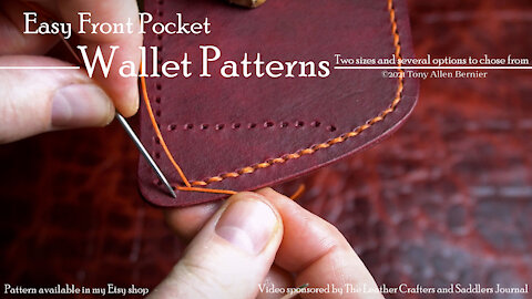 Leather Front Pocket Wallets, Easy Leather Patterns