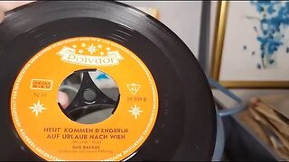 Heut' Kommen D'Engerln Auf Urlaub Nach Wien ~ Gus Backus ~ 1961 Polydor 45rpm Vinyl Single