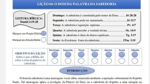 862- Escola Bíblica a série Dons espirituais - Dom da Sabedoria.