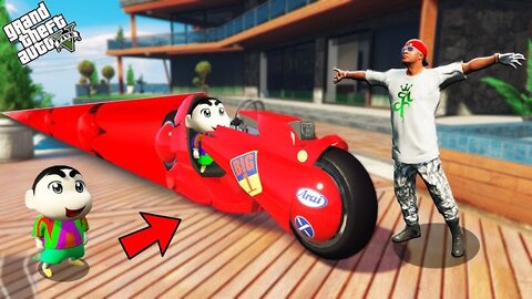 GTA 5 - Franklin Made World's Longest Bike With Shinchan In GTA 5 ! (GTA 5 mods)