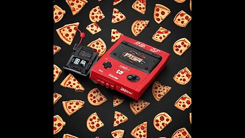 AI art: pizza themed video game console