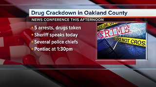 Sheriffs to discuss drug crackdown in Oakland County