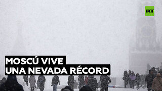 Moscú vive una nevada récord en 19 años