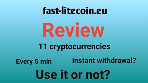 Review: fast-litecoin.eu || Should you use this website or not? Mine honest REVIEW