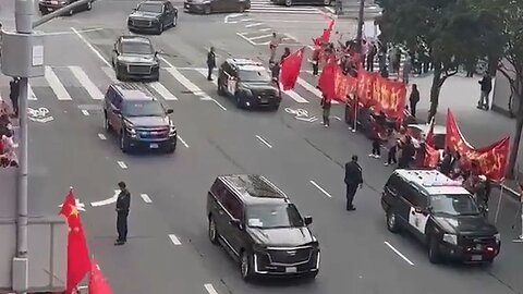 Kolona čínského prezidenta zažila v San Franciscu přivítání jako v Číně!