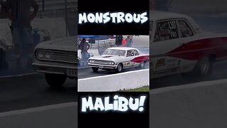 Monstrous Malibu Making Mayhem on the Dragstrip! #shorts
