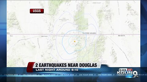 Two earthquakes registered near Douglas Thursday