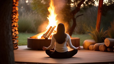 "Rejuvenating Mind and Spirit: Healing Meditation by the Wood Fire"🔥