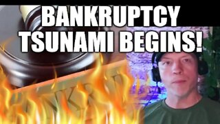 BANKRUPTCY TSUNAMI BEGINS, CONSUMERS AND BUSINESS FILINGS JUMP, AUTO DEFAULTS, MORTGAGES NEXT