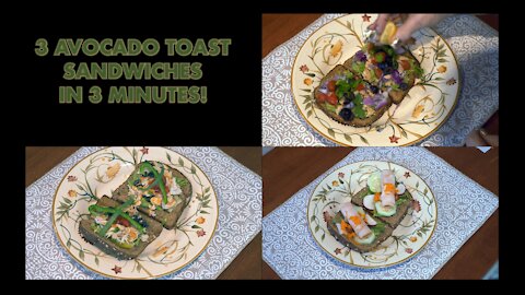 Avocado Toast Sandwiches In 3 Minutes! Simple and easy to prepare