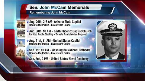 Arizonans pay tribute to Senator John McCain at Phoenix memorial