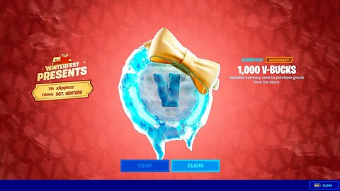 V-BUCKS PRESENT is NOW AVAILABLE!
