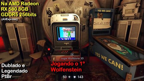 1º Wolfenstein 3D no Wolfenstein 2 The New Colossus - na AMD Radeon RX 580 8GB GDDR5 256bits 2048SP