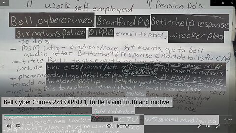 Bell Cyber Crimes Add On, 223 OIPRD, Turtle Island Truth & Motives Context 1