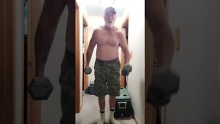 30lbs dumbbells Curls, Crazy 🤪 old man