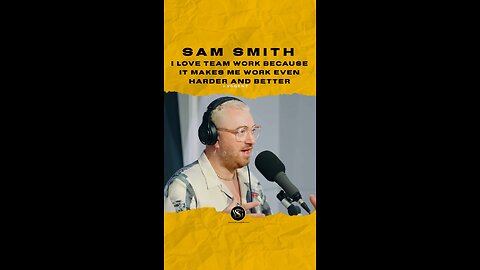 @samsmith I love team work because it makes me work even harder and better