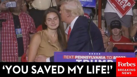 BREAKING NEWS: Trump Calls Woman Who Projected Chart That 'Saved My Life' On Stage At PA Rally