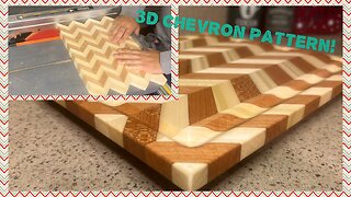DIY 3D Pattern Chevron Cutting Board