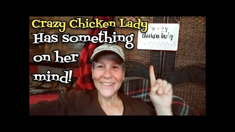 Crazy Chicken Lady Has something on Her Mind - Ann's Tiny Life