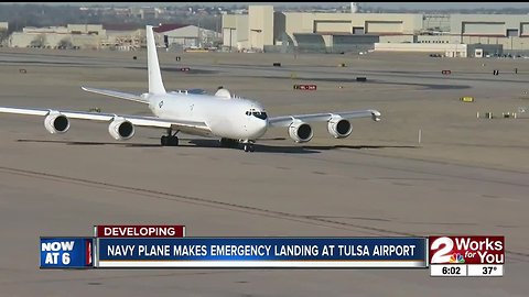 Military plane diverts to Tulsa after reported fire on board