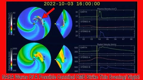 NASA Warns Of Possible Cannibal CME Strike This Evening/ Night!