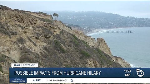 How could Hurricane Hilary potentially impact San Diego County?