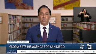 Gloria sets his agenda for San Diego