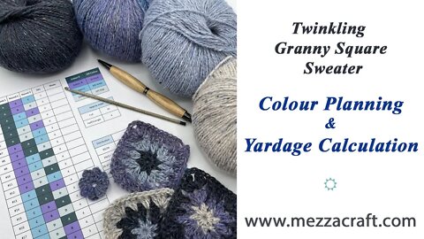 Granny Square Sweater Color Planning & Yardage Calculation