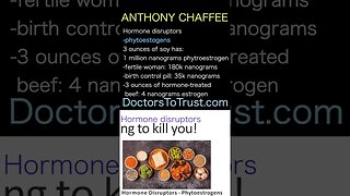 DR ANTHONY CHAFFEE 3 ounces of soy has:1 million nanograms phytroestrogen...DO NOT EAT
