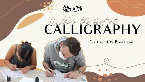 Couple Calligraphy Challenge - Girlfriend VS. Boyfriend #calligraphy