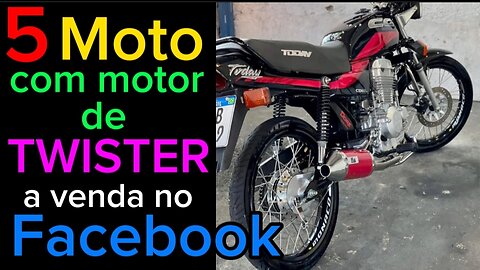 5 motos com motor de twister a venda no 3