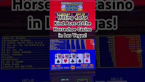 Hitting 4 ACES in a Vegas Casino! #videopoker #lasvegas #gambling