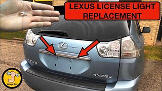 Lexus RX350 license light replacement