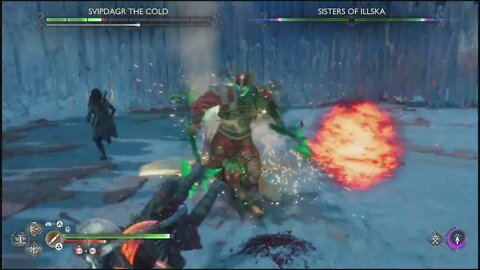 Svipdagr the Cold, Sisters of Illska Boss Fight | God of War: Ragnarök 4K Clips (PS5, PS4)