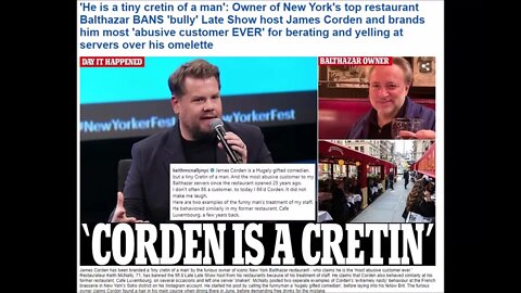 James Corden has been banned by fiery New York restaurateur Keith McNally #JamesCorden #NewYork