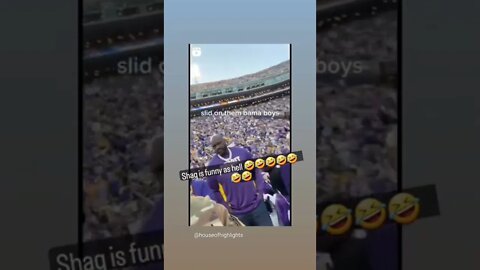 Shaq Petty With It On Alabama Getting Whipped By LSU🤣💨👑 #shaq #funnyvideo #trynottolaugh #laughing