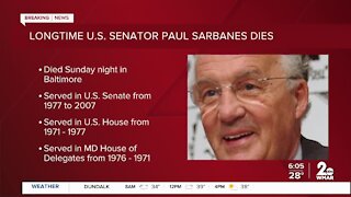 Longtime U.S. Senator Paul Sarbanes dies