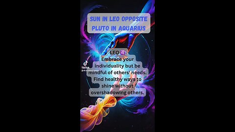 LEO ♌️ - Sun in Leo opposite Pluto in Aquarius energy and influence #astrology #tarotary #leo