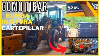 Como tirar Bomba injetora e bicos Pá carregadeira caterpillar #mecanica #motor