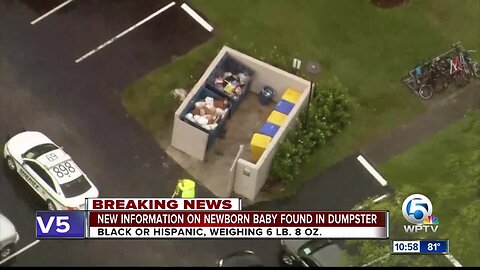 UPDATE: Baby found alive in dumpster in suburban Boca Raton is one day old