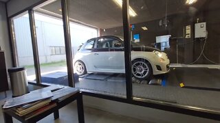 ABARTH 595C Turismo MTA entering the dyno chamber for dynoruns and tune @ BR-Performance NL